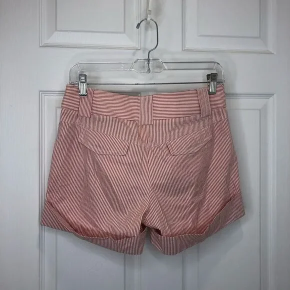 J. Crew pink and white striped city fit shorts, size 2 - Picture 8 of 11